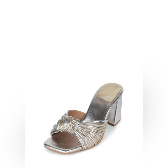 Jeffrey Campbell Silver and Gold Block Heel Mules - Picture 4 of 9